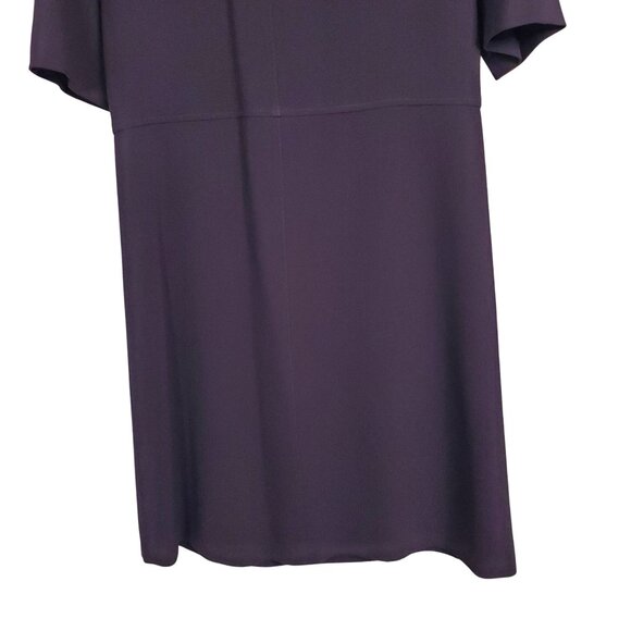 Burberry Size UK 42 US 12 Dress Crepe Wool Sheath Rolled Collar Italy Purple - Picture 10 of 16